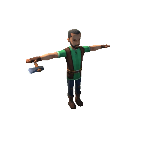 Male Peasant 01D-Axe